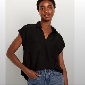 Black Old Navy Utility blouse